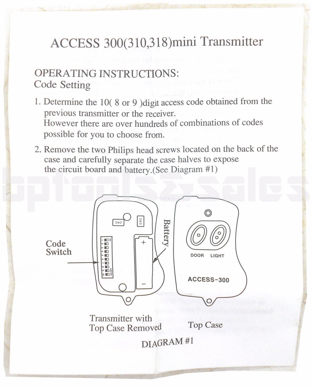 8 Digit Code Mini Remote Control Garage Door/Gate Transmitter w/ Mini Flashlite gallery
