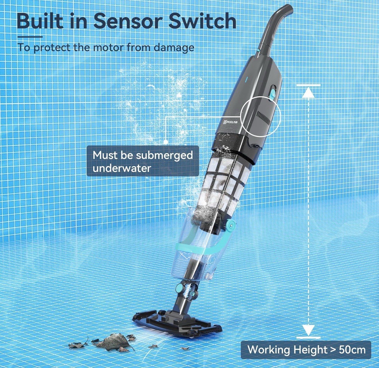 Cordless Rechargeable Pool Vacuum Handheld Pool Cleaner with Telescopic Pole gallery