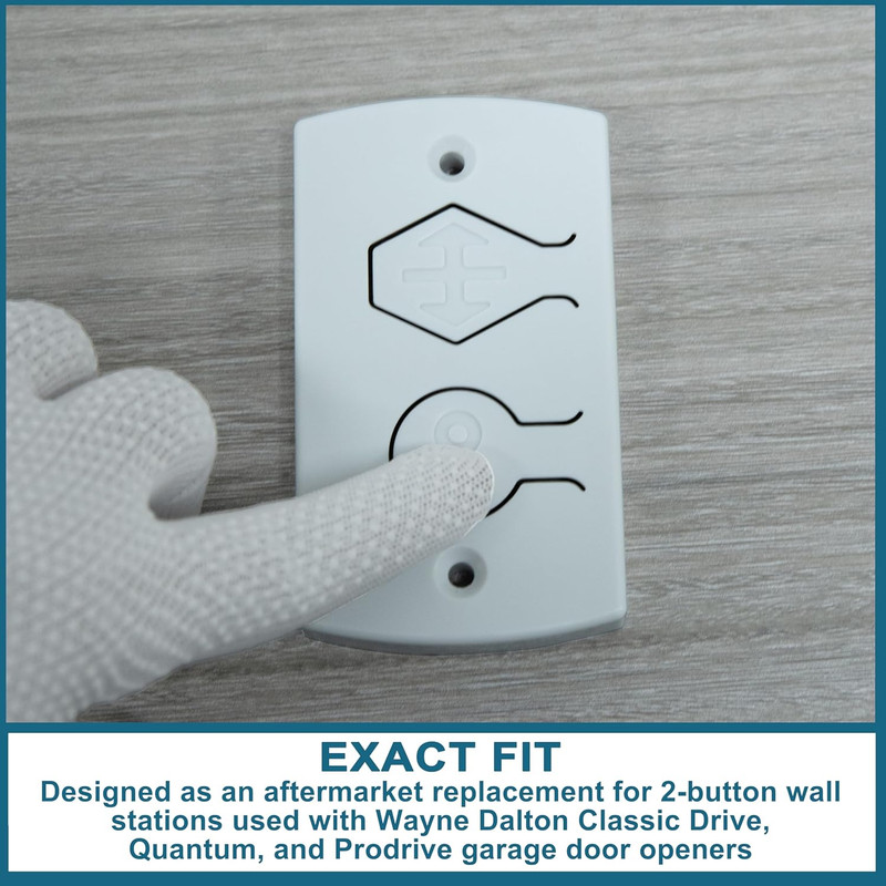 White Two Button Cover Plate, inside Control Unit, for Wayne Dalton Garage Door gallery