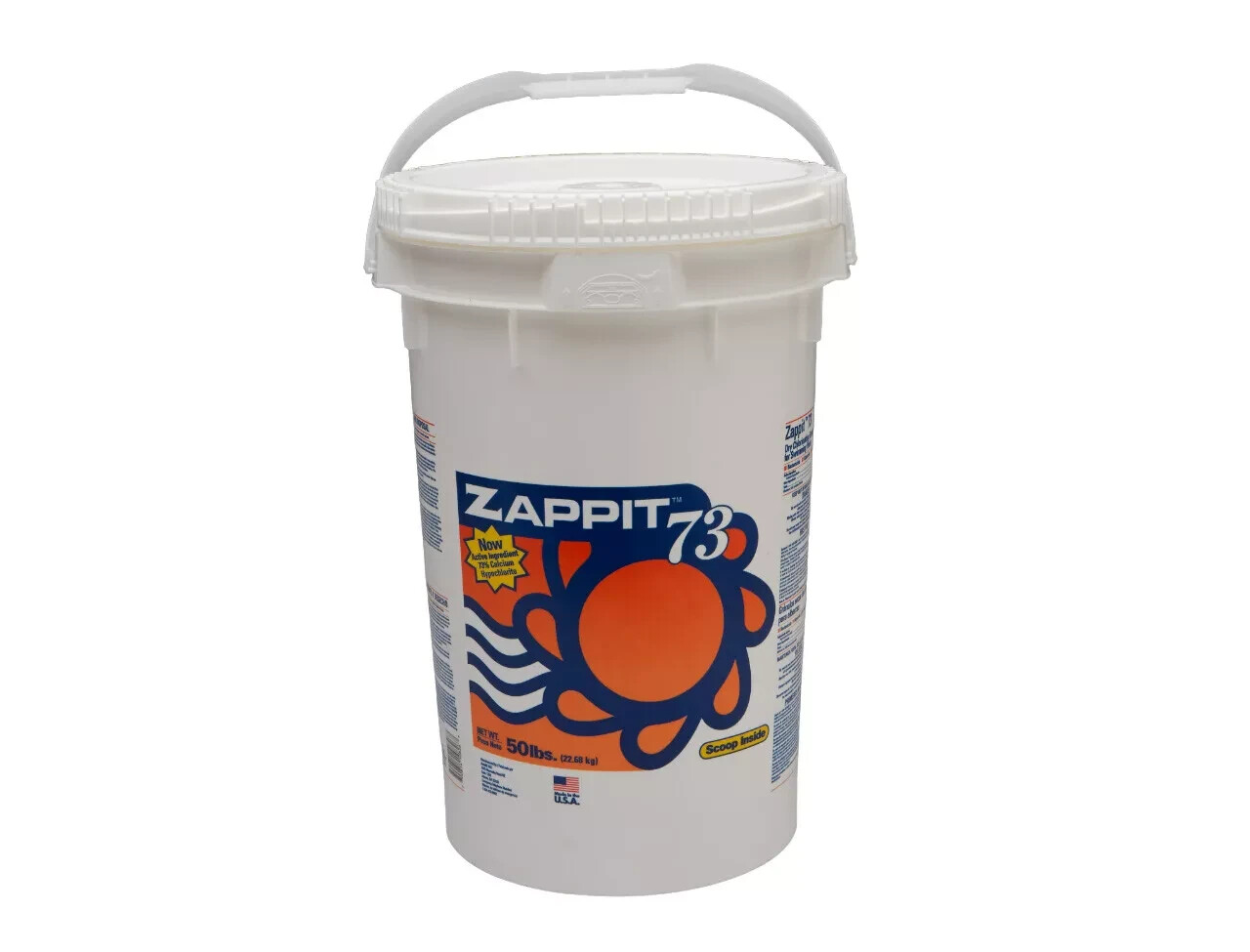Zappit 73% Super Strength Pro Pool Shock 50 LB Bucket, 70% Available Chlorine gallery