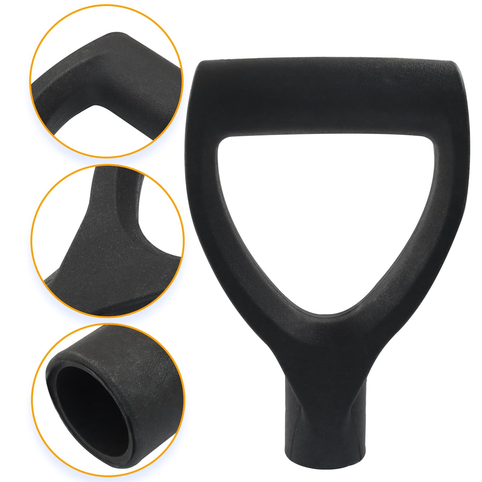 Shovel D Grip Handle, 28mm Inner Diameter Plastic Spade Handle for Digging Ra... gallery