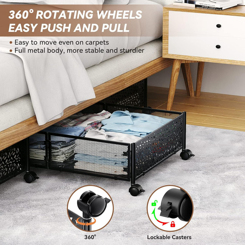 Under Bed Storage Containers with Wheels, under Bed Shoe Storage Organizer Drawe gallery