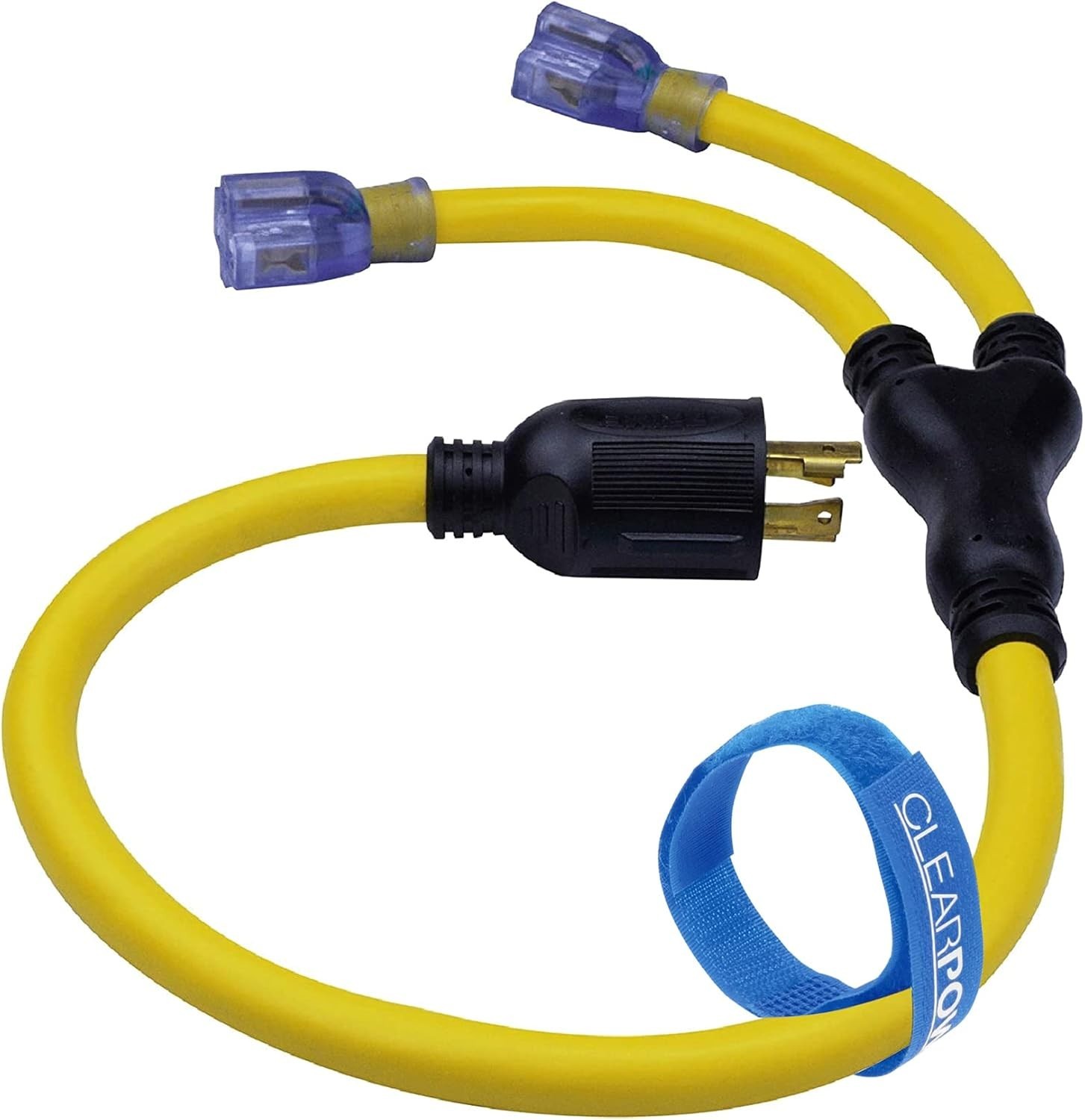 CP 3ft 10/4 Generator Y Adapter Cord 30A 125V 4-Prong RV Marine Inverter CP10139 gallery
