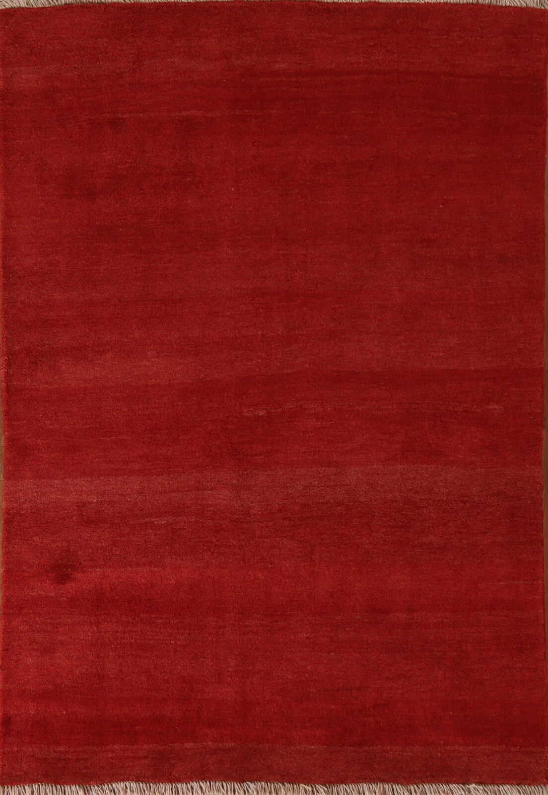 Solid Color Contemporary Gabbeh Rug 5x7 Handmade Wool Red Carpet gallery