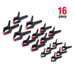 16Piece Nylon Spring Clamp Set-4PC 6-1/2″ 6PC 4-1/2″ 6PC 3-3/8″ Heavy Duty Clamp