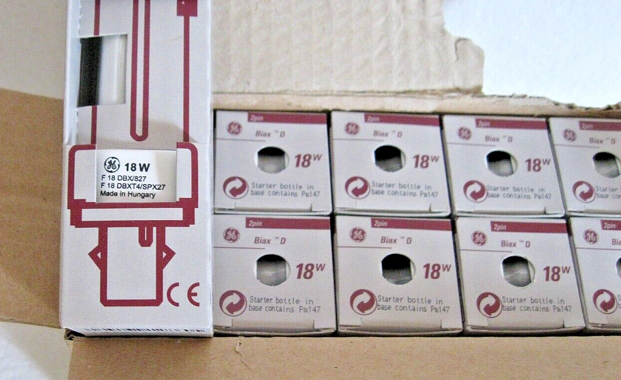 GE 18W Compact Fluorescent Light Bulb Lamp 18 Watts 2 Pin CFL F18DBXT4/SPX27 10P gallery