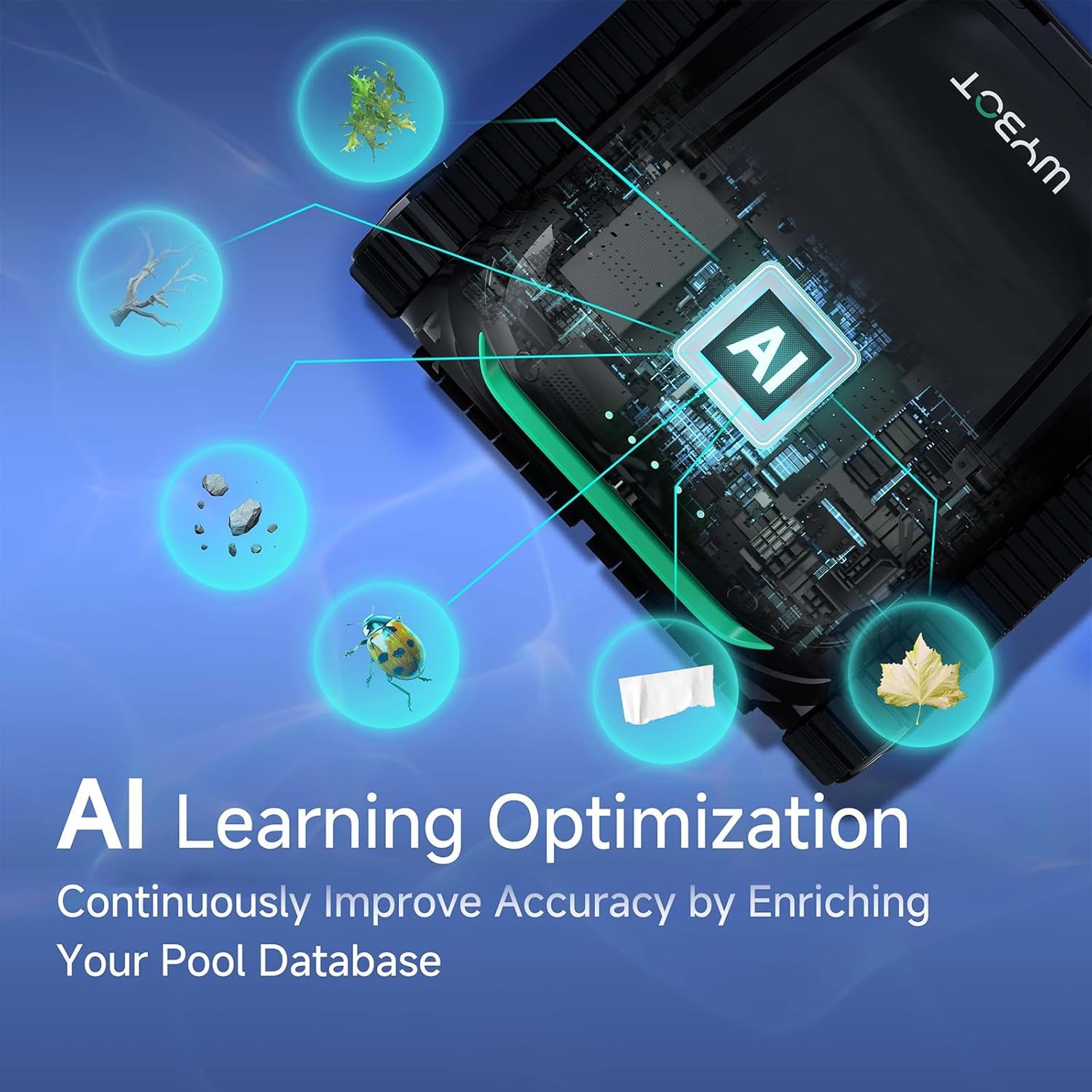 WYBOT S2 Vision AI Camera Cordless Pool Cleaners for Inground Pools, 8-in-1 Pool gallery
