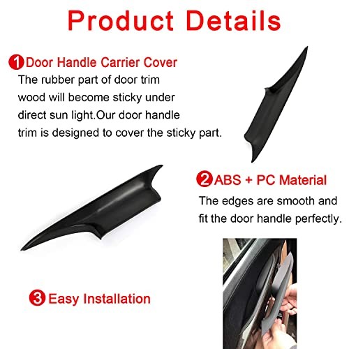 FEXON Door Pull Handle Cover Replacement for BMW 7 Series 730 740 750 760 F01 gallery