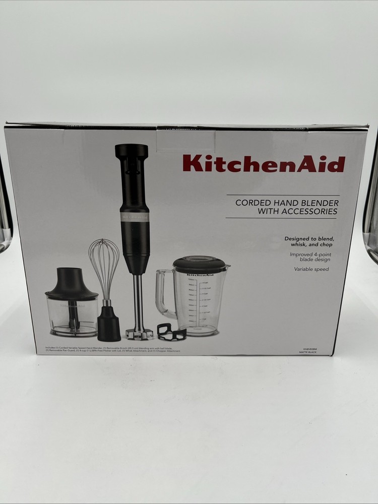KitchenAid Corded Variable-Speed Hand Blender with Accessories, 6-Piece Set