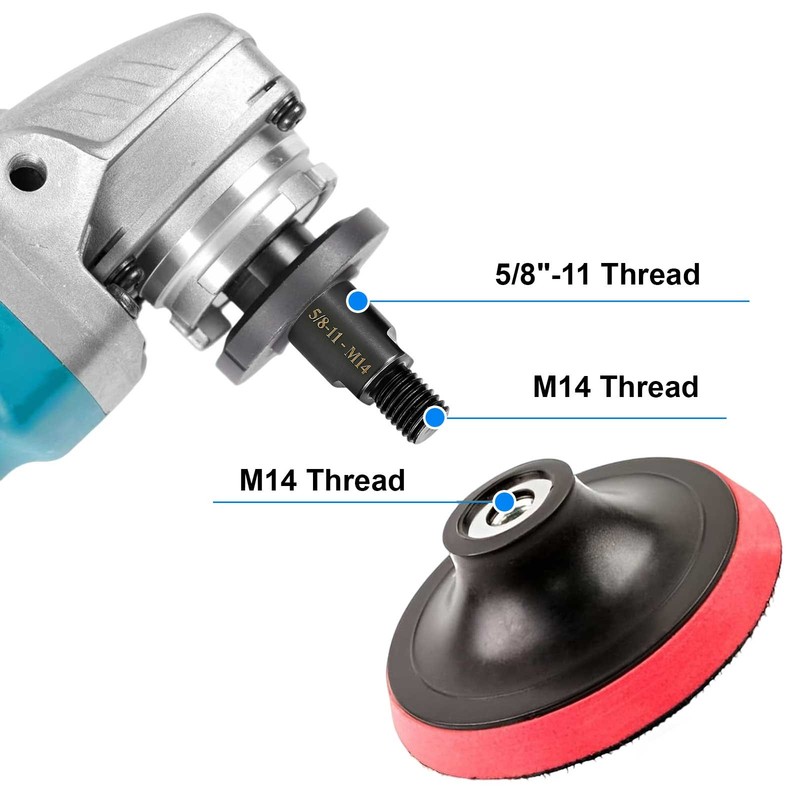 4Pcs Angle Grinder Converter Adapter 5/8inch-11 Female to M10/M14 Male Adapte gallery