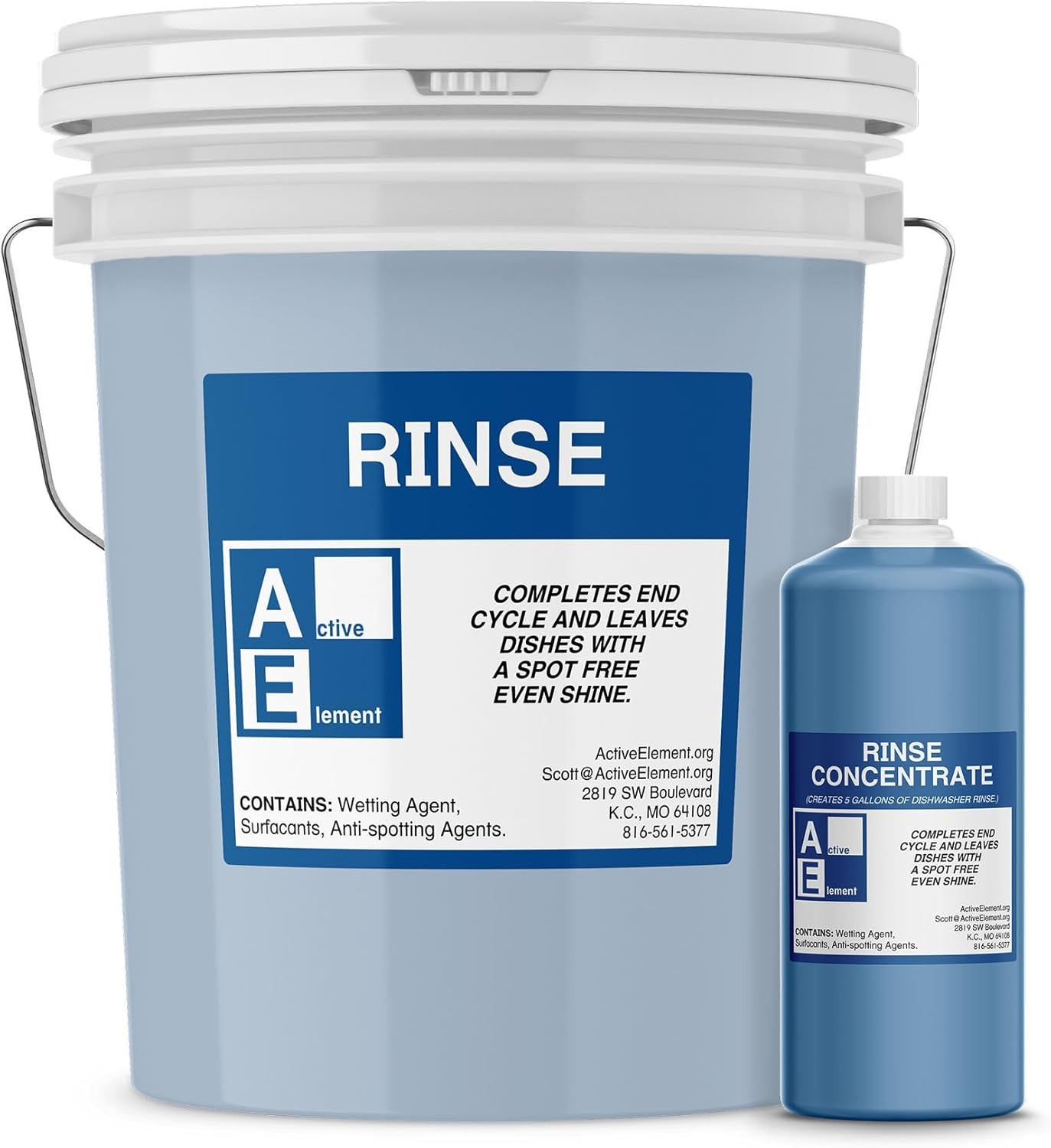 Commercial Dishwasher Rinse - Makes One 5-Gallon Pail - for High Temperature and gallery
