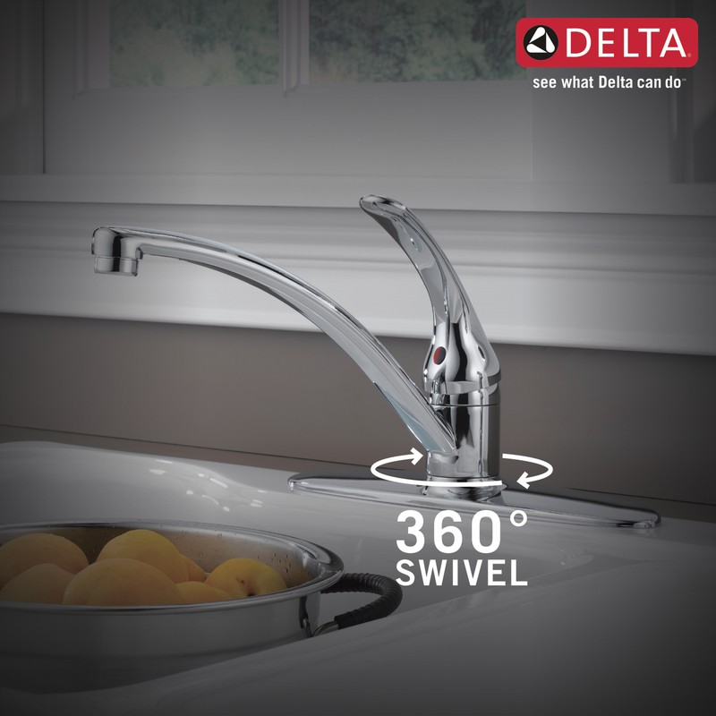 Delta Foundations 1-Handle Kitchen Faucet 1.8 GPM Chrome-Certified Refurbished gallery