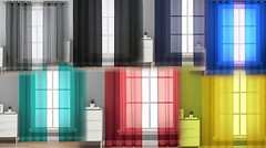 2PC GROMMET SOLID VOILE SHEER PANEL WINDOW CURTAIN TREATMENT DRAPE NEW DECOR
