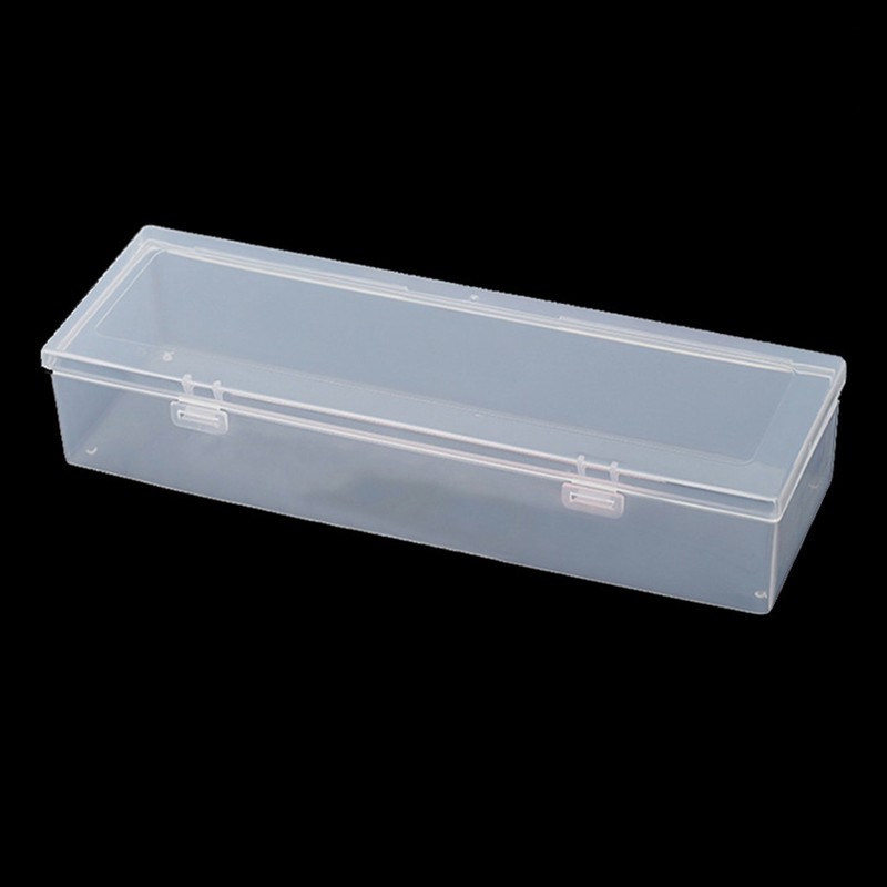 Large Clear Plastic Storage Container Box Hinged Lid Crafts Markers Pens Pencils gallery