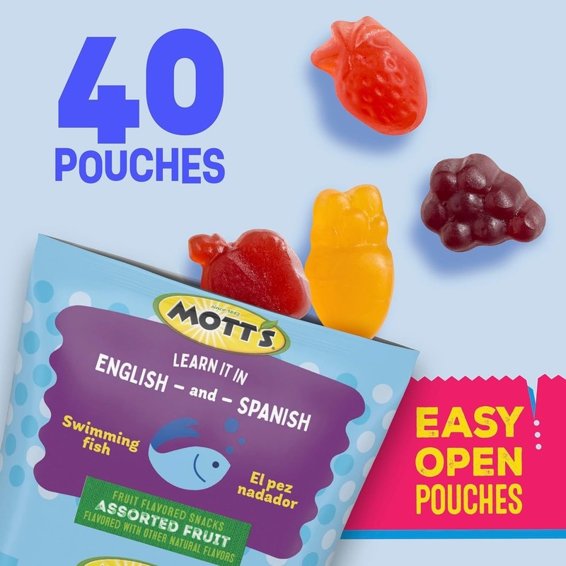 Assorted Fruit Snacks Family Pack, Gluten Free Gummies, Made with Fruit & Veg... gallery