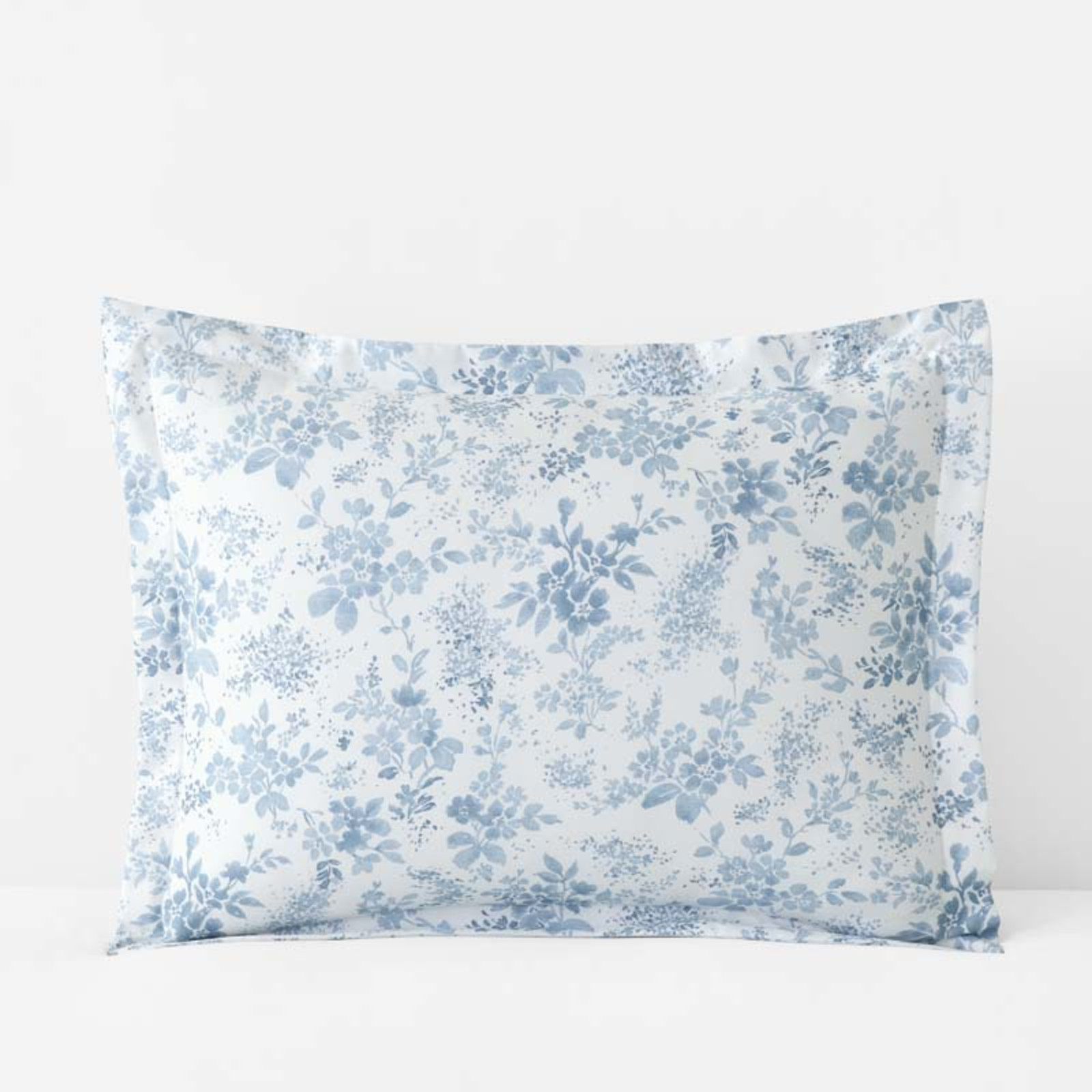 Whisper Fleur Premium Smooth Wrinkle-Free Sateen Sham - Blue Mist, Standard... gallery