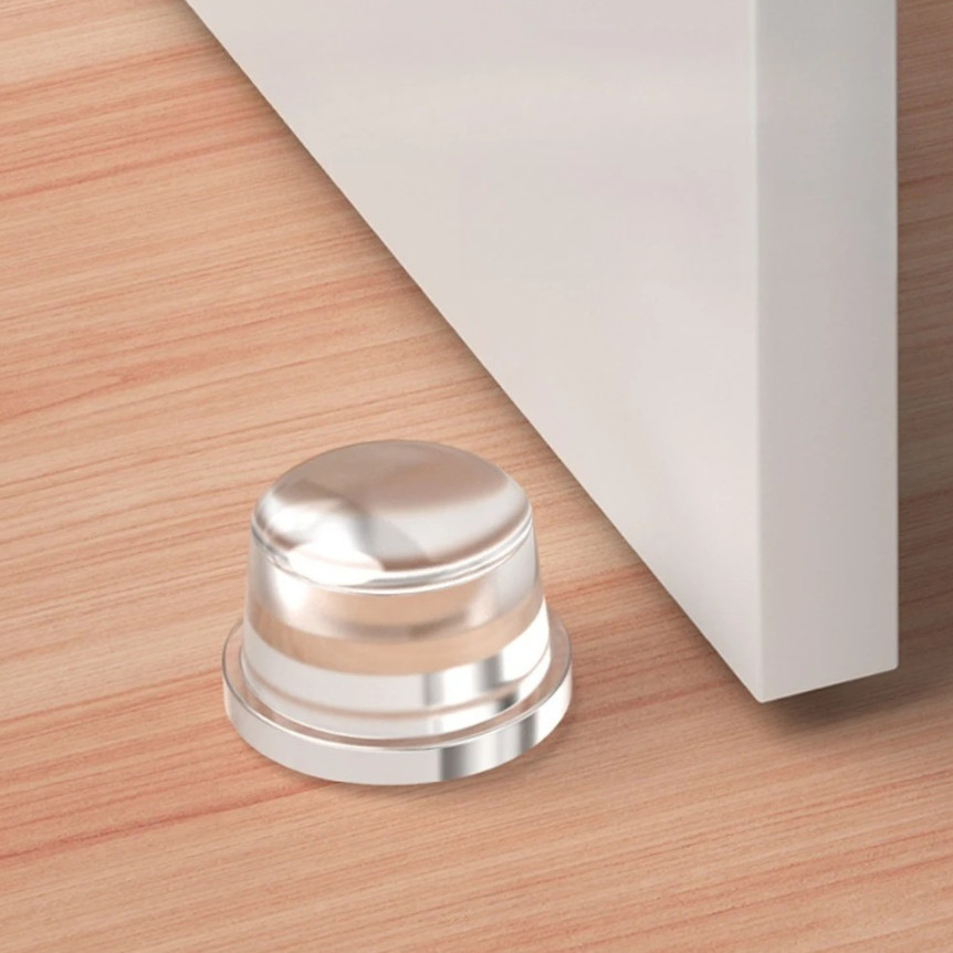 2pcs Transparent Silicone Door Stopper Anti Collision Wall Protectors - NEW gallery