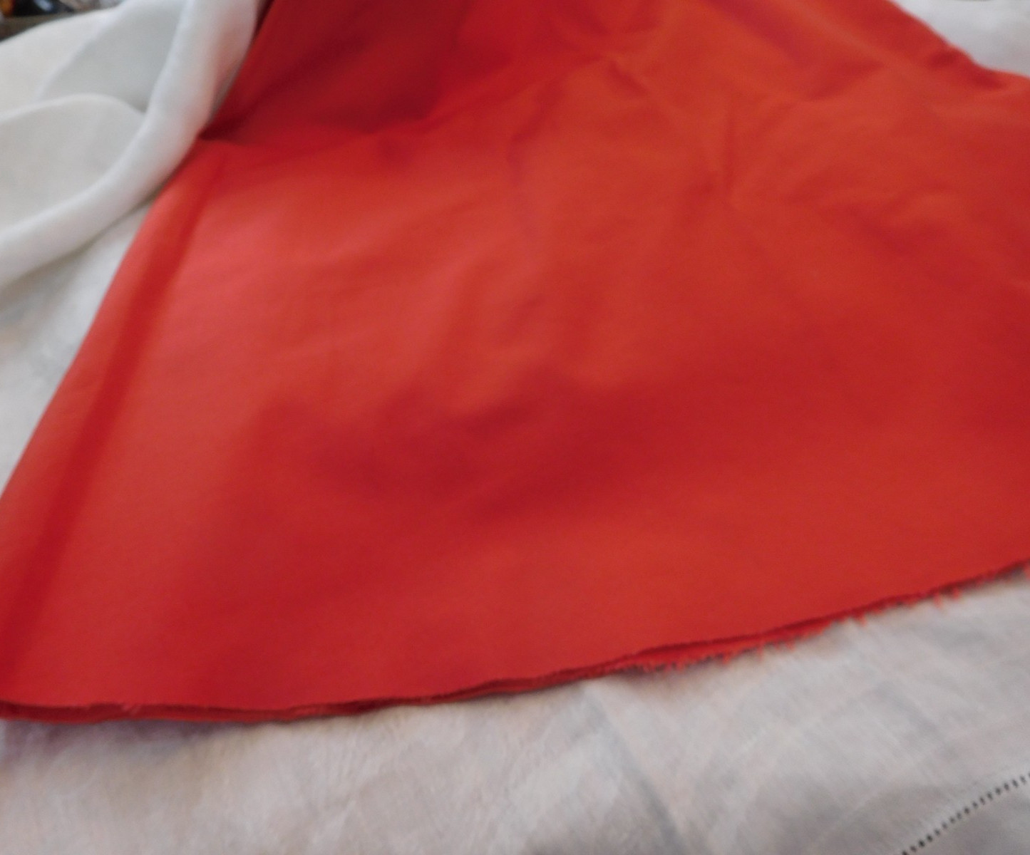 70" Round Tablecloth Light Red Cotton Blend Fabric UNHEMMED gallery