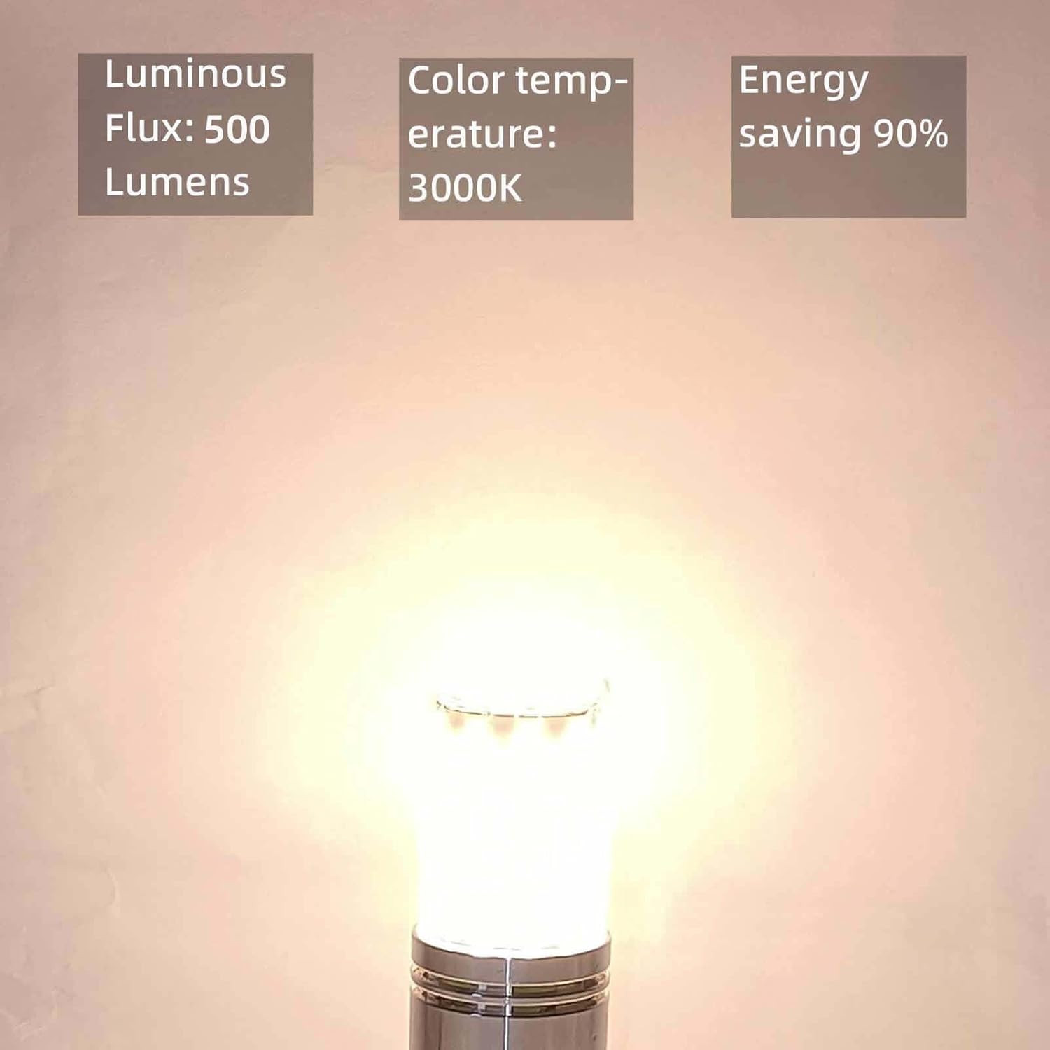 3 Pack E26 LED Light Bulbs 40W 50W Halogen Equivalent Edison Warm White 3000K 5W gallery