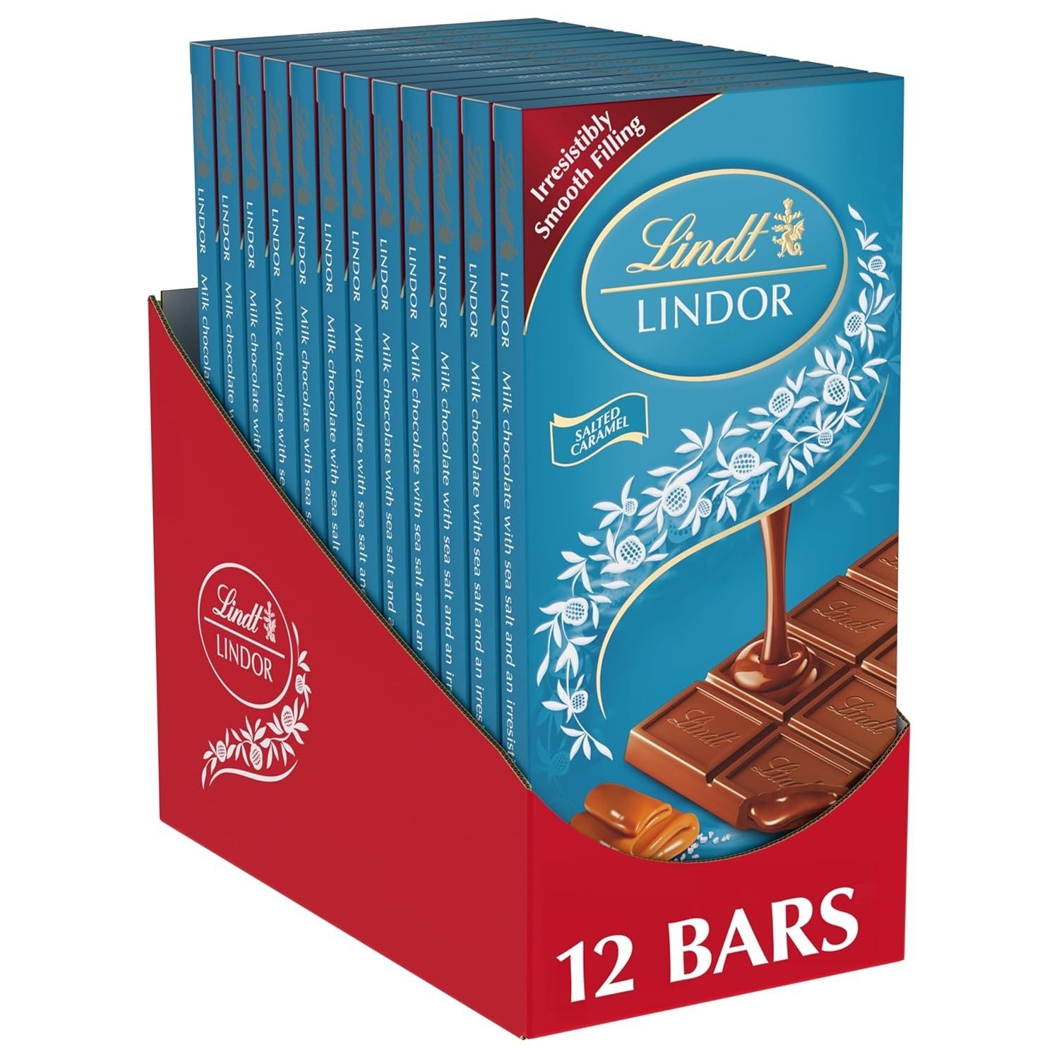 Lindt LINDOR Salted Caramel Milk Chocolate Truffle Bar, 3.5 oz. (12 Pack) gallery