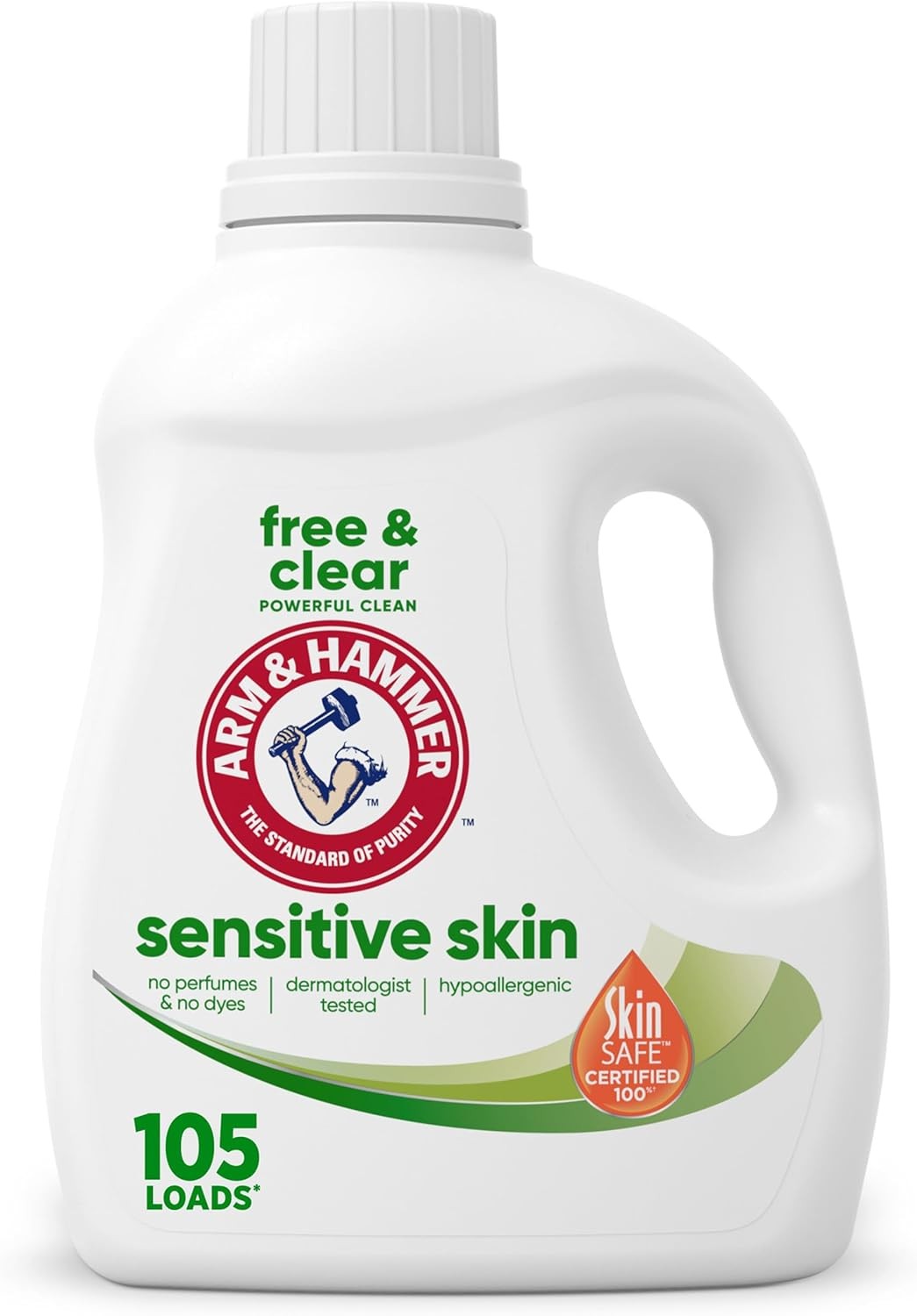 Arm & Hammer Sensitive Skin Free & Clear Laundry Detergent, 105 Loads, 105 fl oz gallery