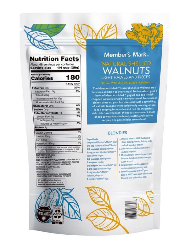 Member'S Mark Shelled Walnuts Natural (Each 3 Lbs ) Total 6 LB Of 2 Packs gallery