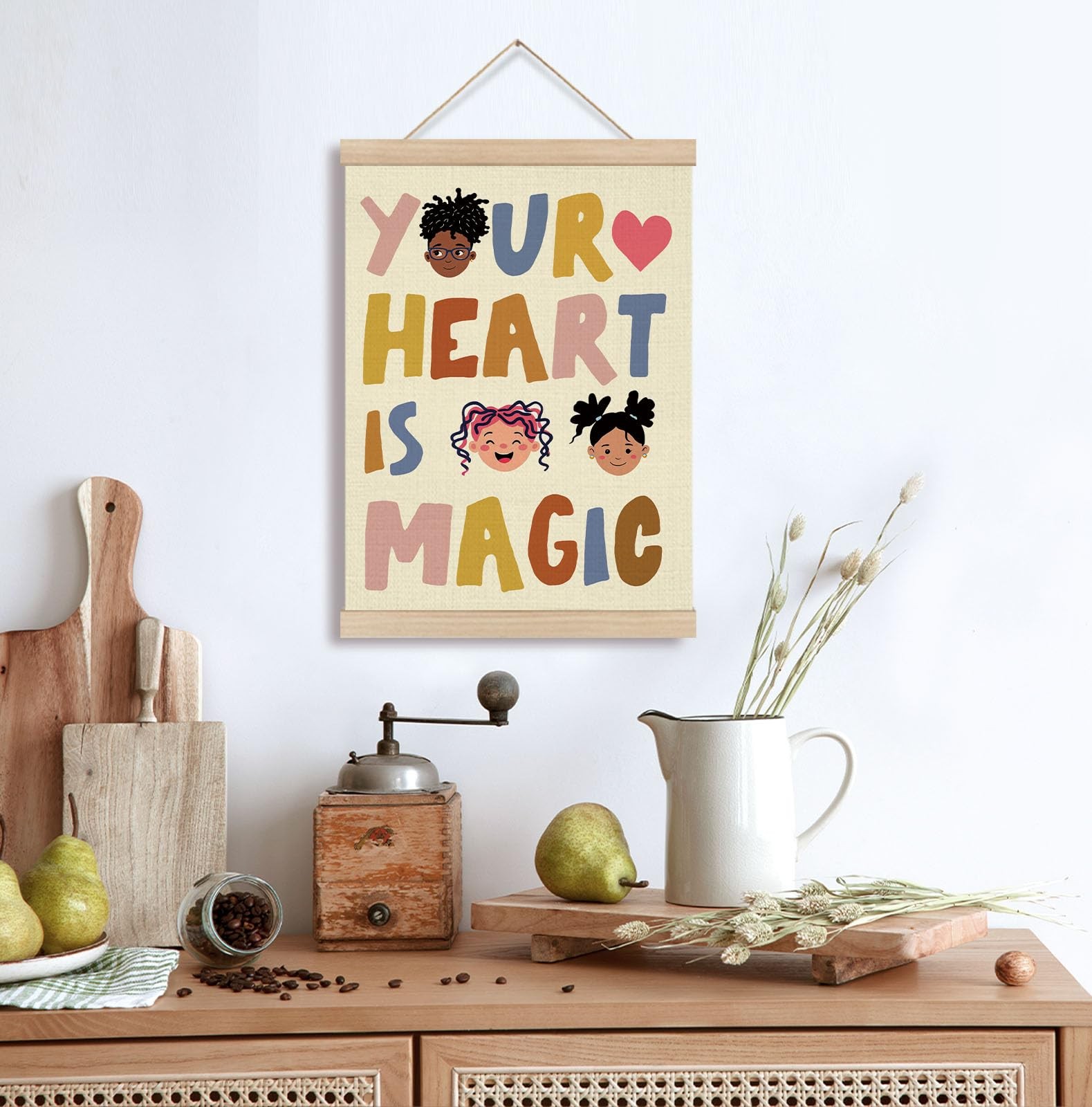 Inspirational Classroom Diversity Inclusion Wall Art Poster Framed, Your Hear... gallery