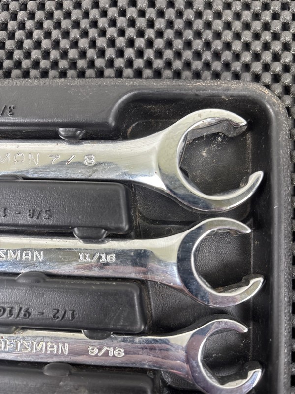 Craftsman 42012, 5pc Polished Flare Nut Wrench Set, SAE, 1/4 - 7/8, USA gallery