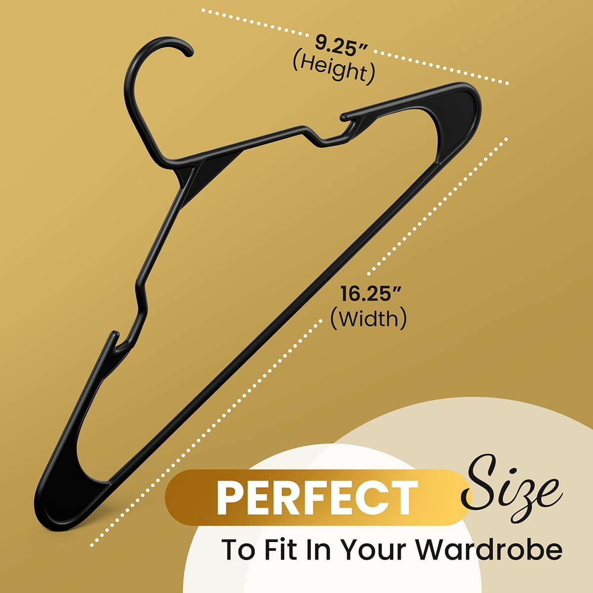 Heavy-Duty Non-Slip Plastic Clothes Hangers with Double Hooks – 30/50/100 Pack gallery