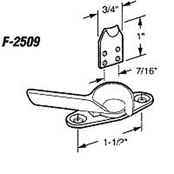 Sash Sweep Lock, 1-1/2 in. between holes, no keeper - No Color Finish gallery