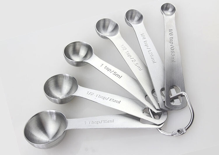 Household Stainless Steel Measuring Spoon Set of Six difference Size Pieces gallery