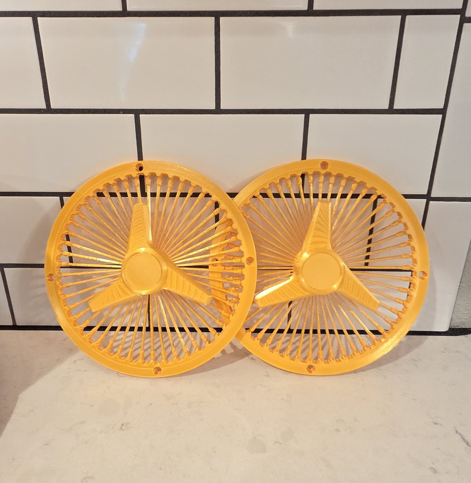 Trash Can Wheel Rim Covers - 3D Printed gallery