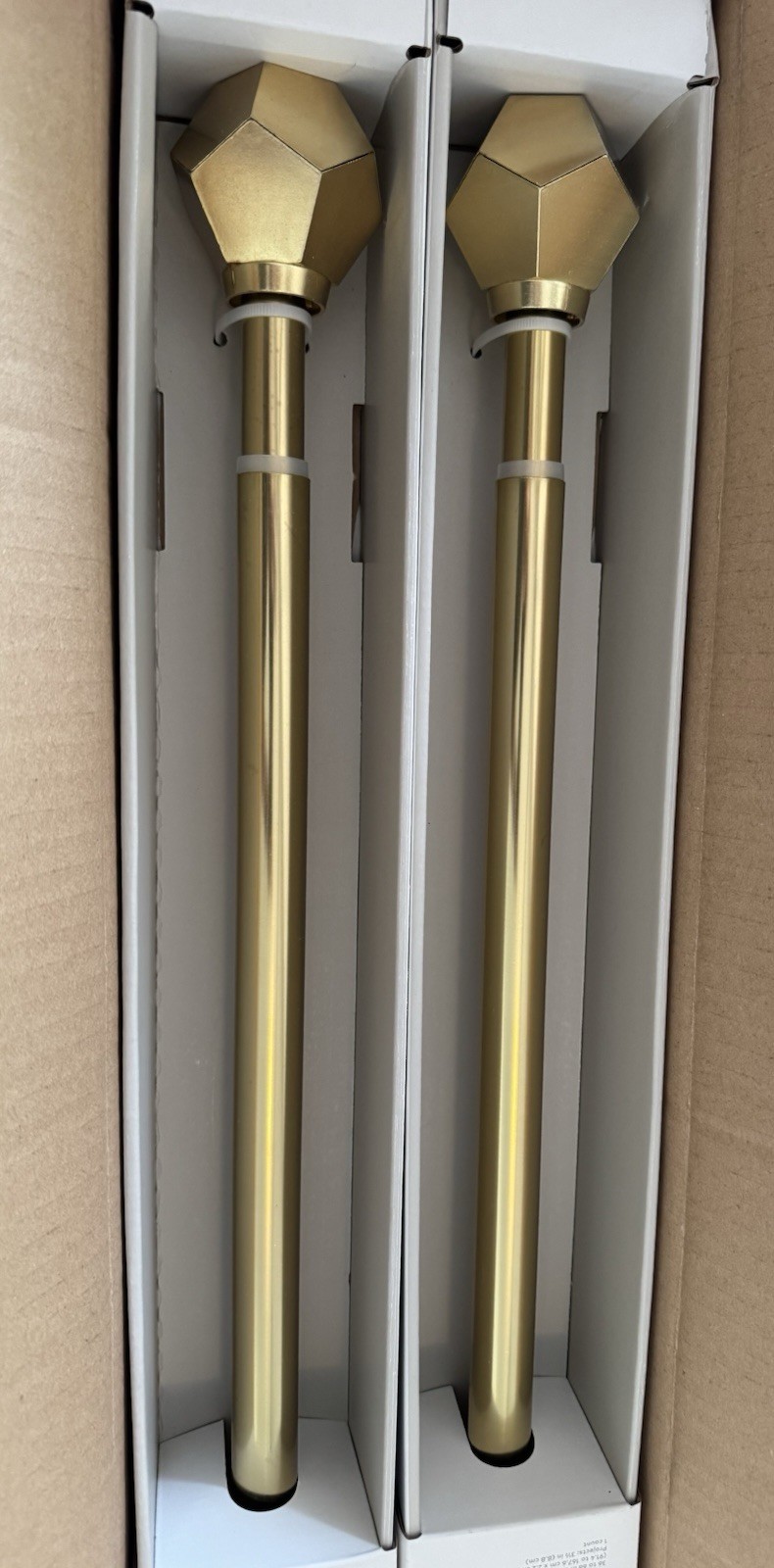 Project 62 Brushed Nickel Faceted Curtain Rod Adjustable 36" To 66" gallery