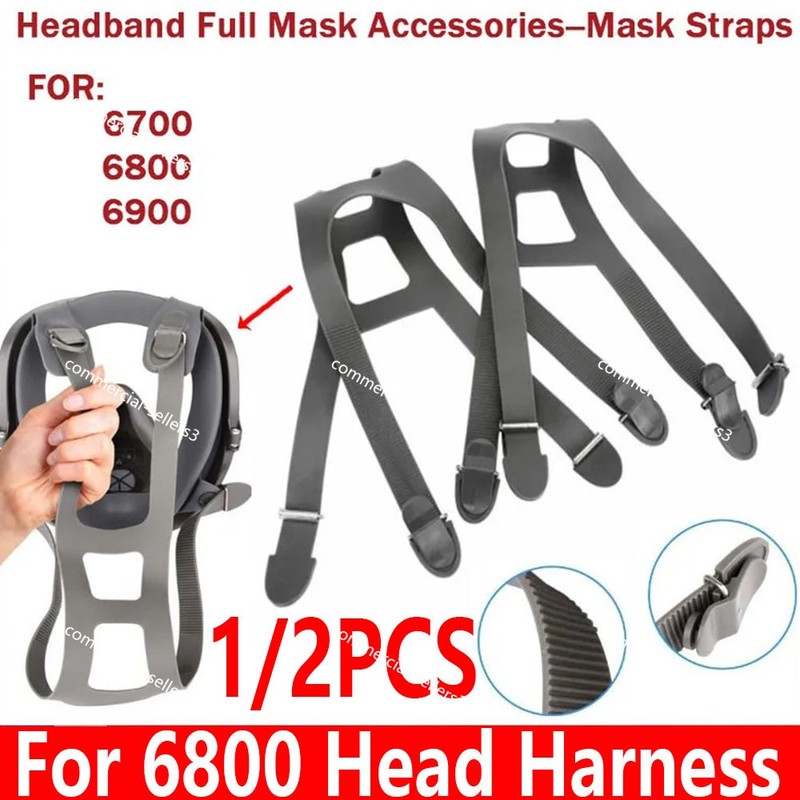 Head Harness Strap Compatible for M 6800 Series Full Face Respirators Face Masks gallery