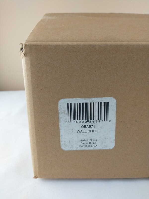 Danya B Corner Wall Shelf Brown Walnut Laminate 20" x 6.5" x 6.5" New gallery