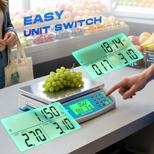 Commercial Kitchen Scale 30kg/1g Large Digital Price Computing Scale with gallery