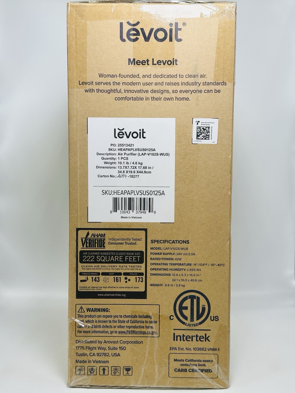 LEVOIT Air Purifier Home Large Room Bedroom up to 1073ft² Vital 100S-P *NEW* gallery