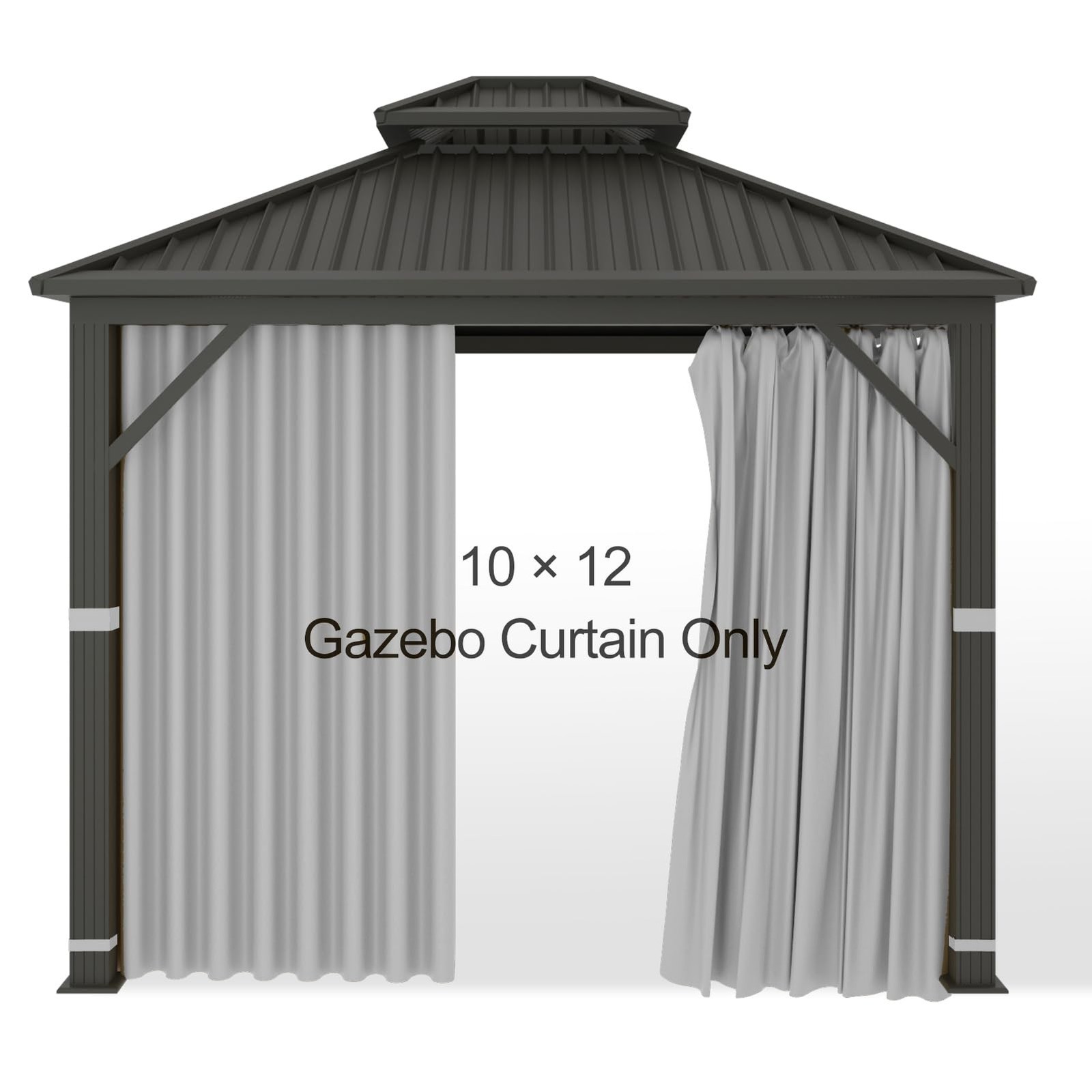 Gazebo Universal Replacement Privacy Curtain – Hugline 10' x 12' Gazebo Side ... gallery