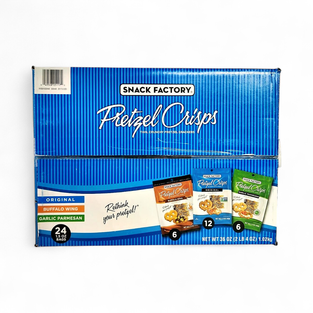 Snack Factory Variety Pack Pretzel Crisps Snack Bags, 1.5 oz - 24 Count gallery