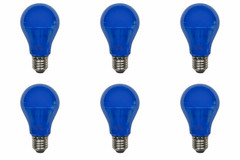 LED A19 Blue Light Bulbs, E27 Medium Base, 5W, 40–60W Equivalent, 400 Lumens, In