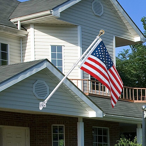 Flag Pole Holders Wall Mounting Bracket 2-Position House Flag Pole Brackets gallery