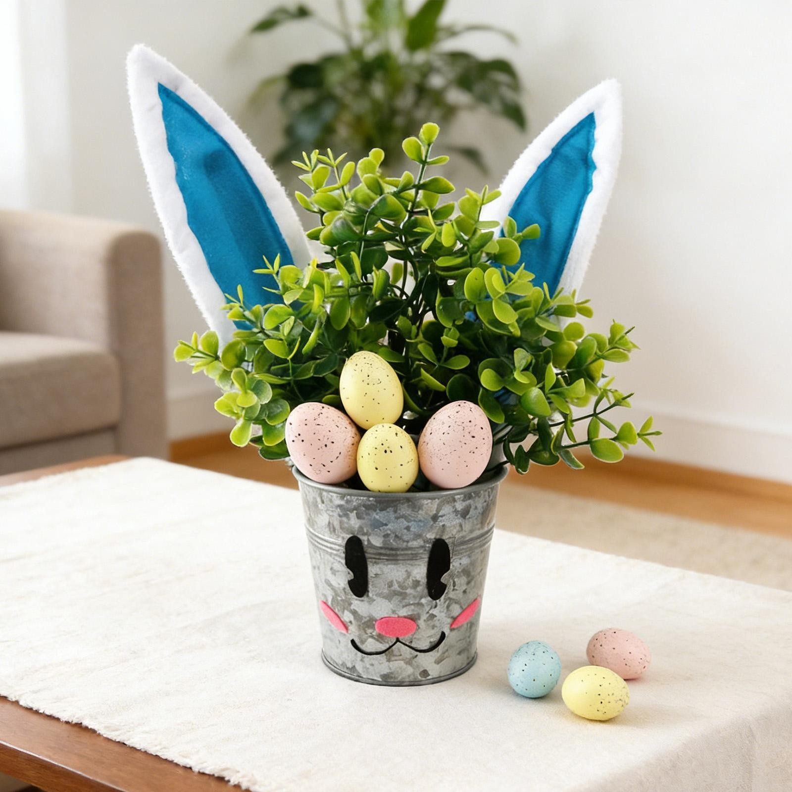Easter Artificial Potted Plants Centerpiece Mantle Festival Party Foam Egg gallery