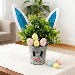 Easter Artificial Potted Plants Centerpiece Mantle Festival Party Foam Egg