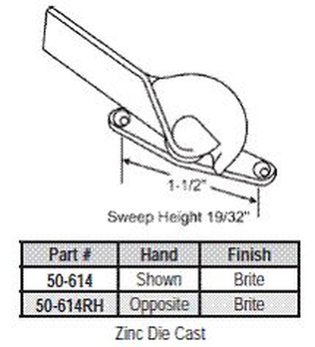 Sash Sweep Lock, 1-1/2 in. between holes, no keeper - No Color Finish gallery