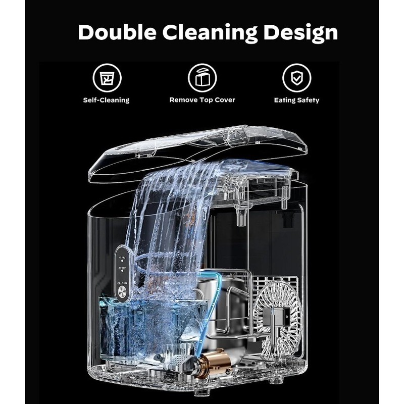 Nugget Ice Maker Countertop, Silonn Chewable Pellet Ice Machine , 33lbs/24H gallery