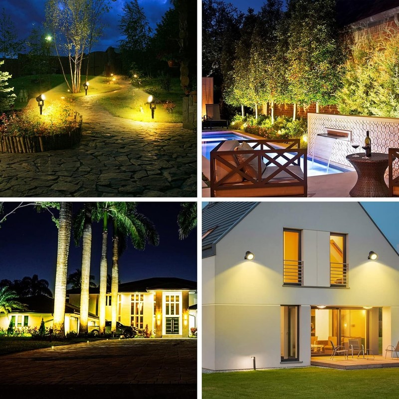 T-SUN Solar Panel Landscape Spotlights Solar Garden Spot Light IP65 Waterproof gallery