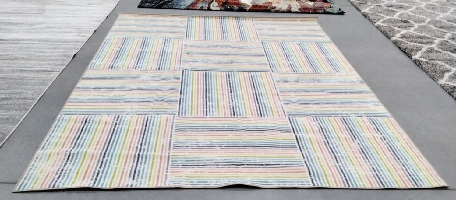 IVORY / BLUE 7'-9" X 10' Back Stain Rug, Reduced Price 1172724380 KPH259A-8 gallery