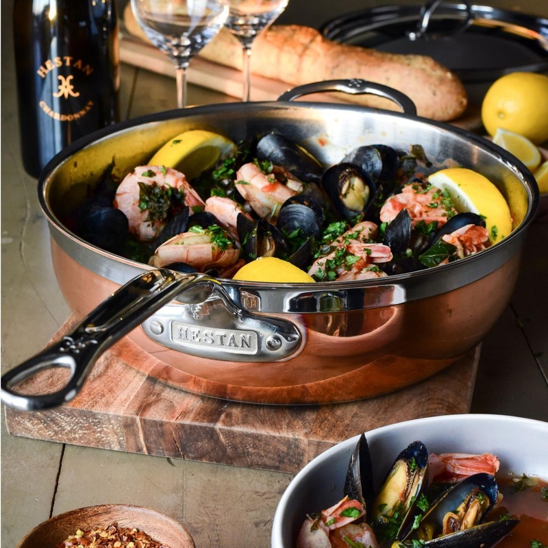 - CopperBond Collection - 100% Pure Copper Essential Pan, Induction Cooktop ,... gallery