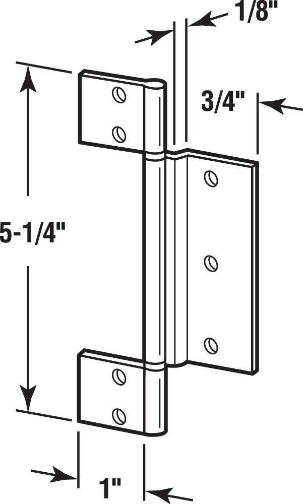 K 5093 Screen Door Hinge 1/8 In. Offset Center Leaf Aluminum Finish single Pack gallery