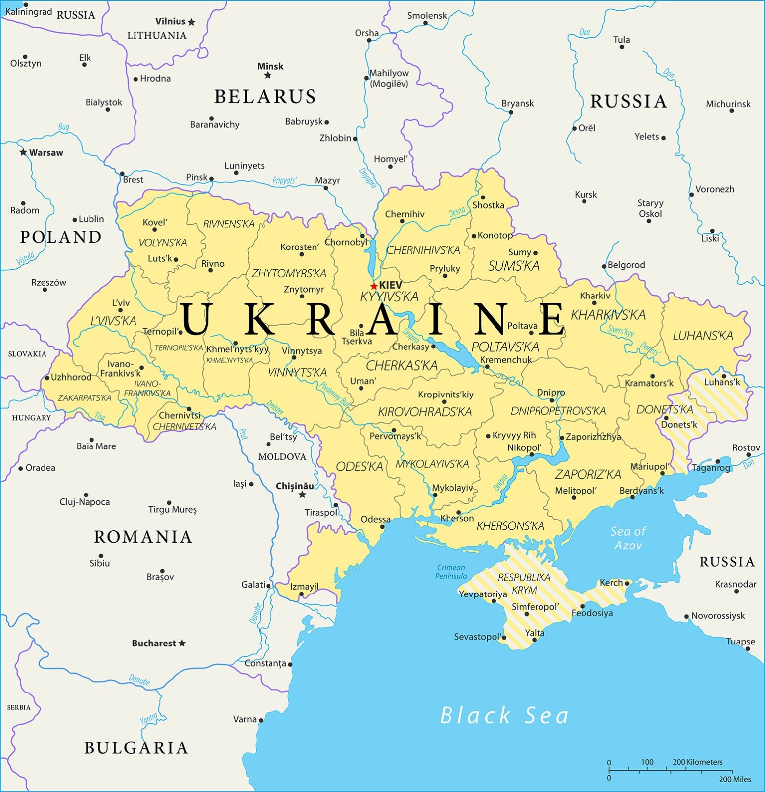 2014 CIA Ukraine Map Home School Geography Poster Print Study History gallery